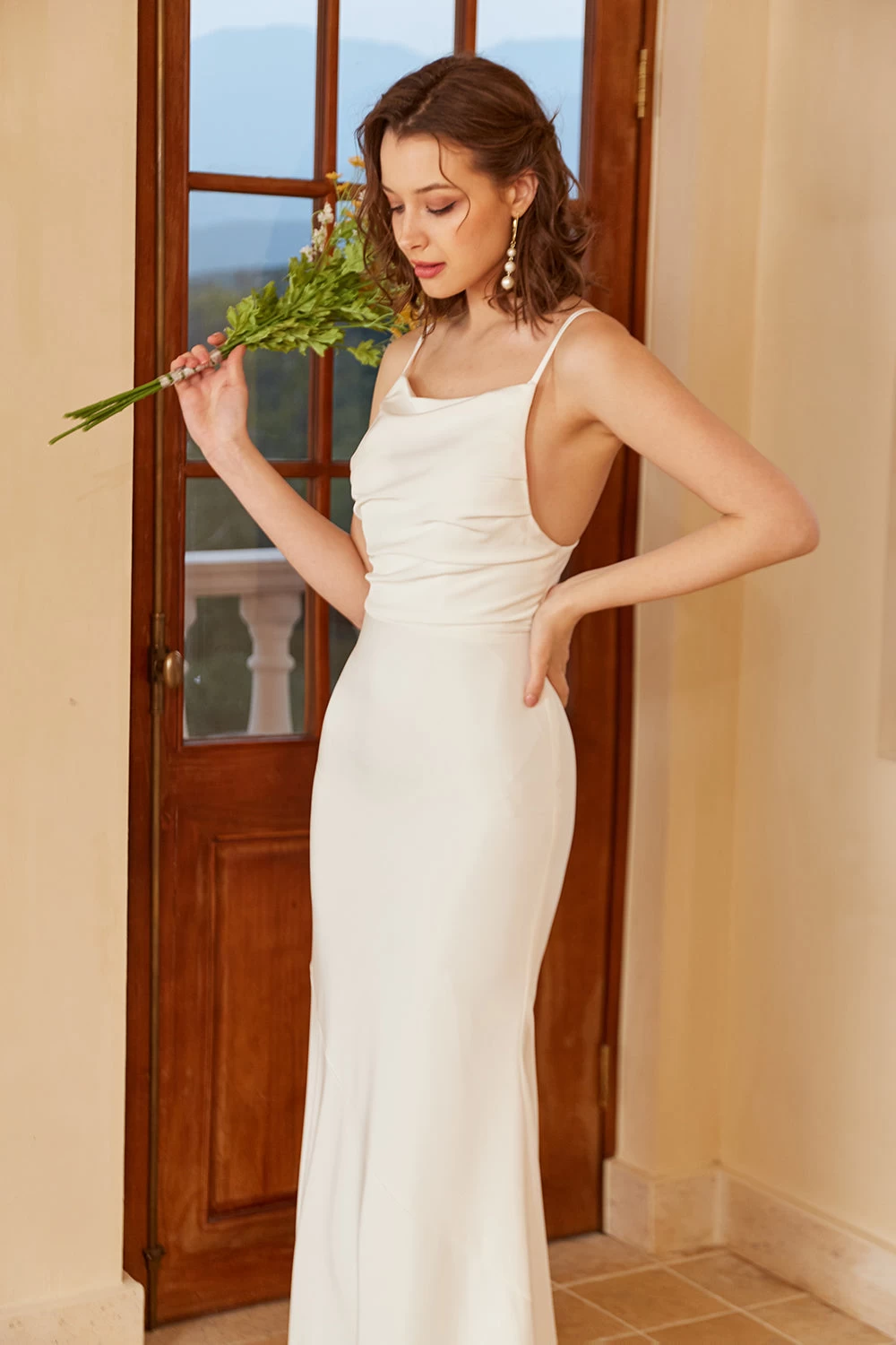 Simple Mermaid Boho Robe De Mariée 5 Simple Mermaid Boho Robe De Mariée – Image 3