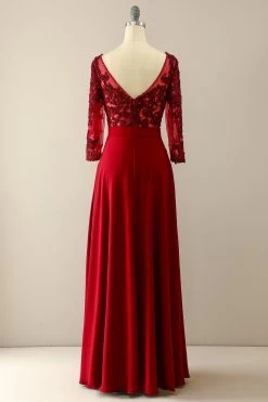 Robe De Mariée Bordeaux à Manches Pour Mère -Zapaka 12 5 ca644814 a11c 4ee2 b593 193496ed0097