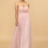 Une Ligne Spaghetti Straps Blush Longue Robe Demoiselle D’honneur -Zapaka 28009030 7 first