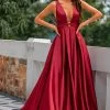 Robe De Bal En Satin Bordeaux 2 Robe De Bal En Satin Bordeaux -Zapaka 3 04010248 first