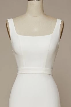 Robe De Mariée Mermaid Square Neck -Zapaka 44964bb704f2d4fc68e82f5101c5fe54