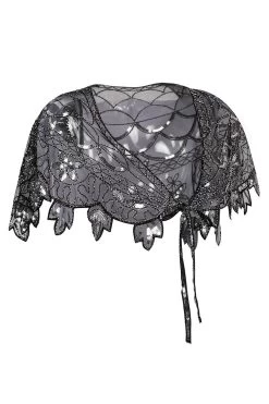 Zapaka Cape Femme Paillettes Fleur Noire Années 1920 8 Zapaka Cape Femme Paillettes Fleur Noire Années 1920 -Zapaka 54bf9e9e 6517 4a77 8f63 1780dd461f00