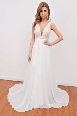 Robe De Mariée Broderie Blanche