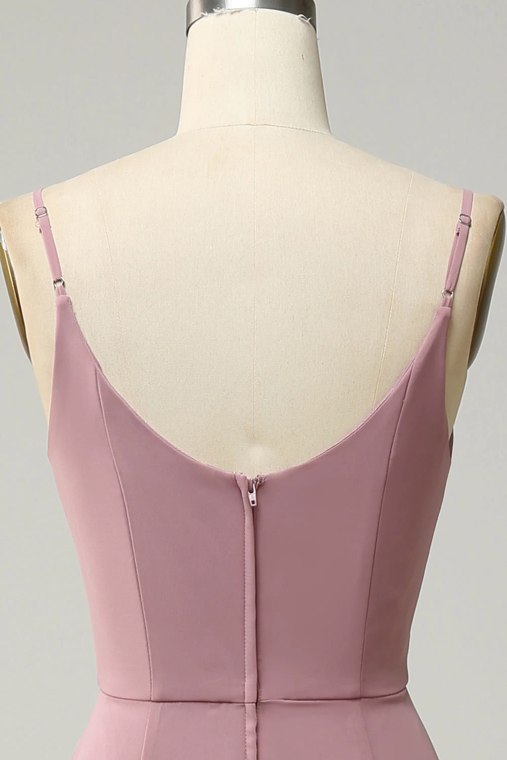 Spaghetti Straps Une Ligne Sans Manches Longue Robe De Demoiselle D’honneur 8 Spaghetti Straps Une Ligne Sans Manches Longue Robe De Demoiselle D’honneur – Image 6