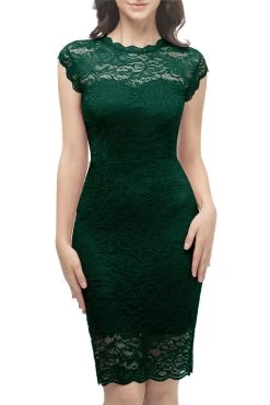 Robe En Dentelle Burgundy Bodycon 20 Robe En Dentelle Burgundy Bodycon -Zapaka AUP1008DarkGreen