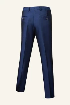 Châle Bleu Foncé Revers 3 Pièces Costumes De Mariage Pour Hommes 13 Châle Bleu Foncé Revers 3 Pièces Costumes De Mariage Pour Hommes -Zapaka CGGXH01027 Dark Blue 4