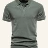 Classic Grey Green Regular Fit Col Manches Courtes Polo Homme 1 Classic Grey Green Regular Fit Col Manches Courtes Polo Homme -Zapaka CGGXH01117 Grey Green 1