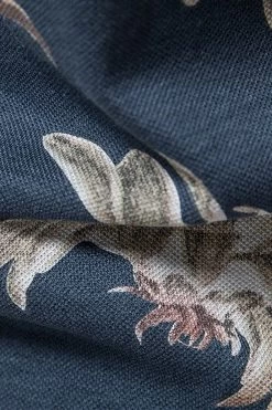 Navy Regular Fit Feuilles à Col Et Polo Imprimé Fleur Pour Homme 11 Navy Regular Fit Feuilles à Col Et Polo Imprimé Fleur Pour Homme -Zapaka CGGXH01119 20Navy 20 5