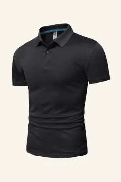 Polo Décontracté à Manches Courtes Noir -Zapaka CGGXH01289 Black 3 651177b3 ea1d 48cf 99ba 13e7fb0e4593