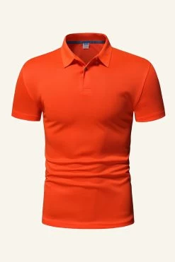 Polo Décontracté à Manches Courtes Noir -Zapaka CGGXH01289 Orange 1 e5def17e 28b3 4f82 aea3 ce7d695b2dc4