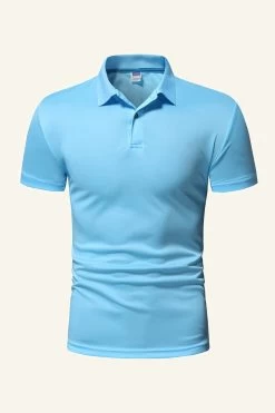 Polo Décontracté à Manches Courtes Noir -Zapaka CGGXH01289 Sky Blue 1 4096f805 7810 4200 b447 9848ca355005