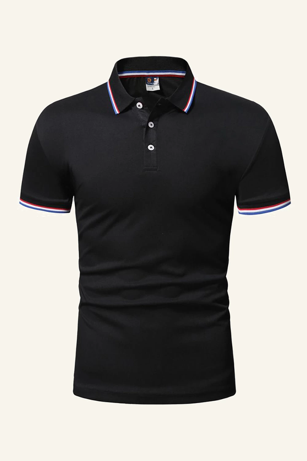 Polo Décontracté En Coton Noir Pour Hommes 3 Polo Décontracté En Coton Noir Pour Hommes