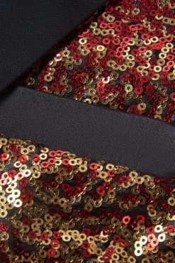 Ombre Paillettes Violet Homme 2 Pièces Slim Fit Notched Lapel Costumes De Cocktail 17 Ombre Paillettes Violet Homme 2 Pièces Slim Fit Notched Lapel Costumes De Cocktail -Zapaka CGGXH0231 Red 2