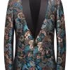 Floral Shawl Lapel Blazer Homme 1 Floral Shawl Lapel Blazer Homme -Zapaka CGGXH0250 Multicolor 1 first