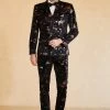 Revers à Double Poitrine Costumes De Mariage Pour Hommes Noirs 1 Revers à Double Poitrine Costumes De Mariage Pour Hommes Noirs -Zapaka CGGXH0732 Black 1 first