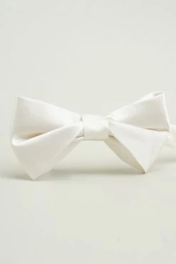Nœud Papillon En Satin Réglable Blanc Nœud Papillon Tuxedo Formel