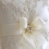 Dentelle Ivoire Perle Bowknot Bague Bearer Oreiller 1 Dentelle Ivoire Perle Bowknot Bague Bearer Oreiller -Zapaka CGLHW21041 1 first