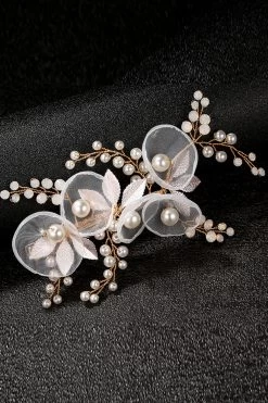 Peigne De Mariée à Fleurs Dorées -Zapaka CGLHW21050 3