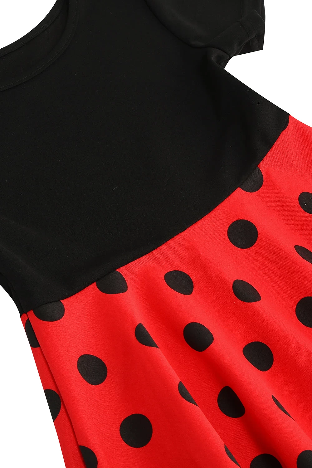 Robe à Pois Blancs à Manches Courtes 11 Robe à Pois Blancs à Manches Courtes – Image 9