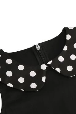 Robe Noire Sans Manches Pour Filles Des Années 50 à Col Bijou -Zapaka CGLLY30240 Black 4