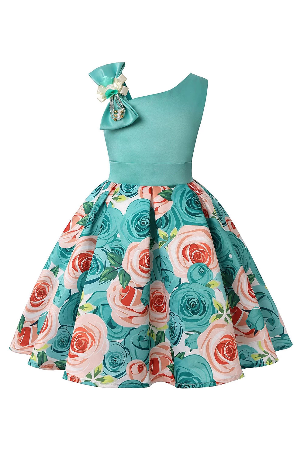 Robe De Soirée Pour Filles Sans Manches Violet Floral 19 Robe De Soirée Pour Filles Sans Manches Violet Floral – Image 17