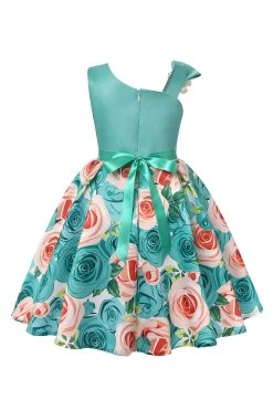 Robe De Soirée Pour Filles Sans Manches Violet Floral 37 Robe De Soirée Pour Filles Sans Manches Violet Floral -Zapaka CGLLY30246 Light Green 2