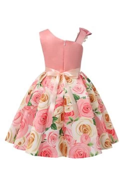 Robe De Soirée Pour Filles Sans Manches Violet Floral 29 Robe De Soirée Pour Filles Sans Manches Violet Floral -Zapaka CGLLY30246 Peach 2