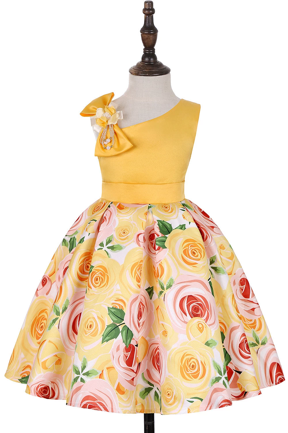 Robe De Soirée Pour Filles Sans Manches Violet Floral 17 Robe De Soirée Pour Filles Sans Manches Violet Floral – Image 15