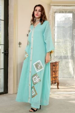 Paillettes Abricot Long Marocain Caftan -Zapaka CGLLY30447 20Light 20Blue 20 1 1d0aed3c 524f 46d4 81fb 7fd44bd7a2ce