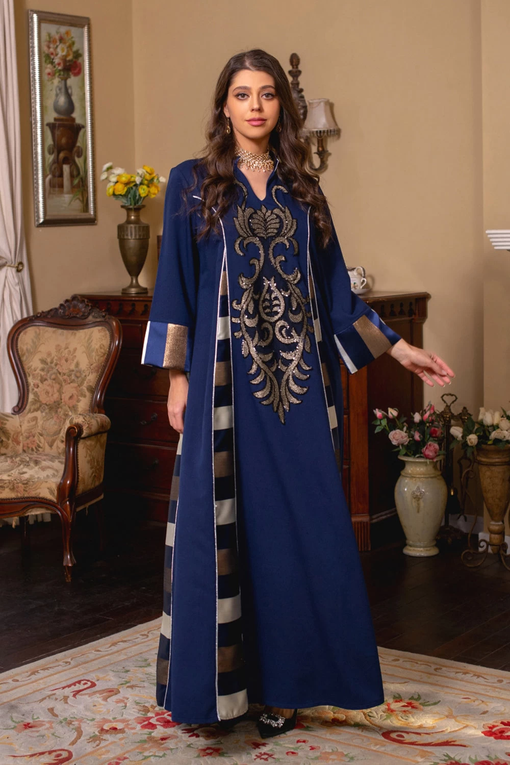 Bourgogne Robe De Soirée Caftan Marocaine 11 Bourgogne Robe De Soirée Caftan Marocaine – Image 9