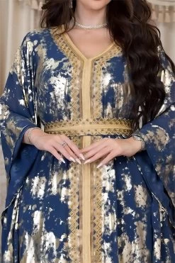 Robe Longue Marocaine Marocaine Florale Rouge 17 Robe Longue Marocaine Marocaine Florale Rouge -Zapaka CGLLY30452 20Blue 20 2