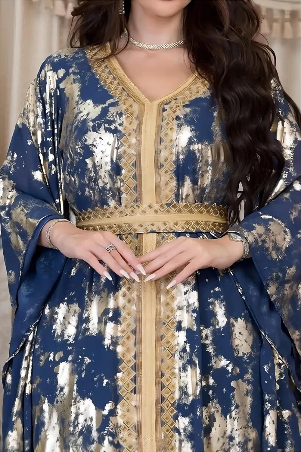 Robe Longue Marocaine Marocaine Florale Rouge 10 Robe Longue Marocaine Marocaine Florale Rouge – Image 8