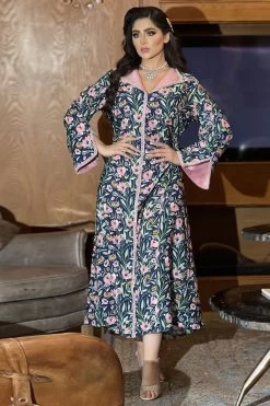 Robe Arabe Du Moyen-Orient Imprimée Florale