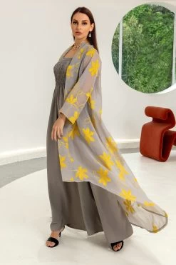 Bleu Abaya 2 Pièces Set Robe De Prière élégante 22 Bleu Abaya 2 Pièces Set Robe De Prière élégante -Zapaka CGLLY30456 20Grey 20 3