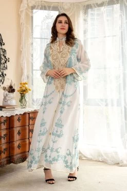 Caftan Marocain Luruxy Robes Abayas Brodées -Zapaka CGLLY30467 20Blue 20 2