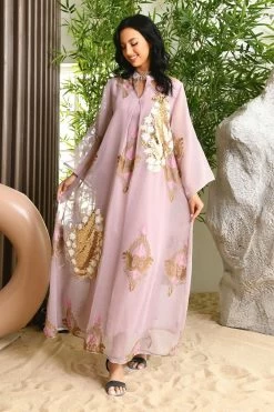 Paillettes Brodées Abayas Maxi Robes 17 Paillettes Brodées Abayas Maxi Robes -Zapaka CGLLY30468 20Pink 20 2