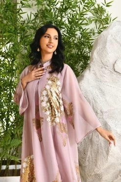 Paillettes Brodées Abayas Maxi Robes 18 Paillettes Brodées Abayas Maxi Robes -Zapaka CGLLY30468 20Pink 20 4