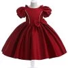 Robe De Fille En Satin Bordeaux Avec Nœud -Zapaka CGLLY30609 20Burgundy 20 1 8a4bc59b 2755 44e2 a26e 1e160444b814