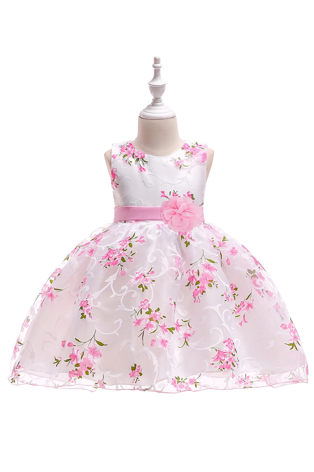 Robe De Soirée Pour Filles Rose Sans Manches Mignonne 3 Robe De Soirée Pour Filles Rose Sans Manches Mignonne