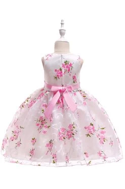 Robe De Soirée Pour Filles Rose Sans Manches Mignonne 9 Robe De Soirée Pour Filles Rose Sans Manches Mignonne -Zapaka CGLLY30616 Pink 3