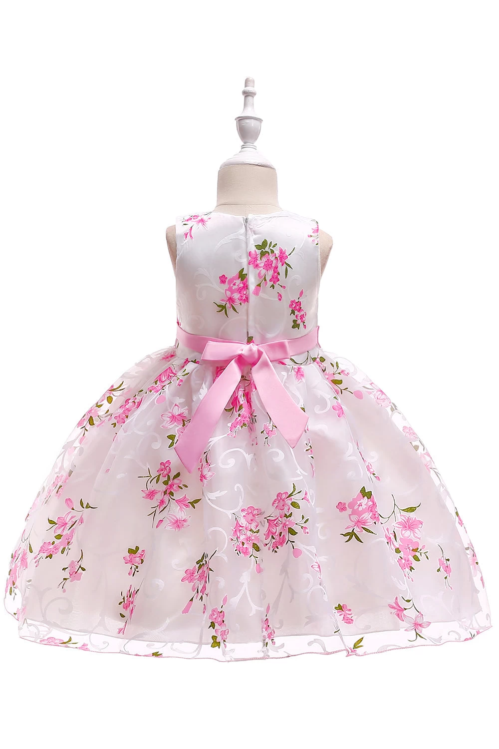 Robe De Soirée Pour Filles Rose Sans Manches Mignonne 5 Robe De Soirée Pour Filles Rose Sans Manches Mignonne – Image 3