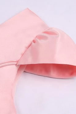 Une Robe De Fille Rouge à Col V Avec Manches Casquettes -Zapaka CGLLY30687 20Pink 20 4