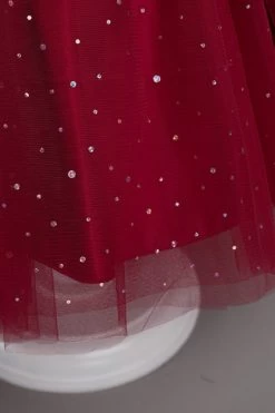 Une Ligne De L’épaule Burgundy Tulle Girl Dress 19 Une Ligne De L’épaule Burgundy Tulle Girl Dress -Zapaka CGLLY30694 20Burgundy 20 5
