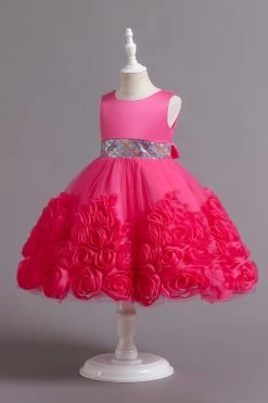 Fuchsia A Line Sequin Flower Girls' Party Dress Avec Nœud 19 Fuchsia A Line Sequin Flower Girls' Party Dress Avec Nœud -Zapaka CGLLY30702 20Fuchsia 20 3 ed92cce4 b157 4570 b248 5517deda85f1