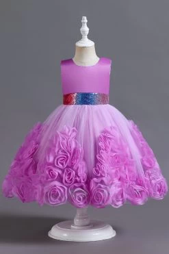 Fuchsia A Line Sequin Flower Girls' Party Dress Avec Nœud 24 Fuchsia A Line Sequin Flower Girls' Party Dress Avec Nœud -Zapaka CGLLY30702 20Lilac 20 1 41a5aac1 0097 4f4e bc13 55fe93a2be68