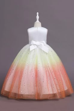 Robe Longue Fille Sans Manches Sans Manches Violettes -Zapaka CGLLY30708 20Orange 20 2