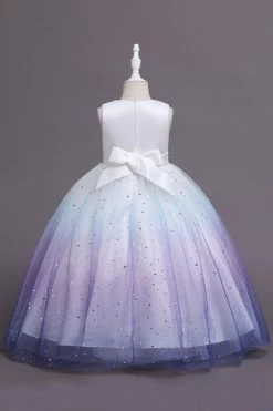 Robe Longue Fille Sans Manches Sans Manches Violettes -Zapaka CGLLY30708 20Purple 20 2