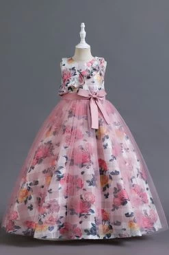 Robe Longue De Fille En Tulle De Fleur Bleue Avec Volants 18 Robe Longue De Fille En Tulle De Fleur Bleue Avec Volants -Zapaka CGLLY30713 20Blush 20 2 897afce1 b5b7 4c26 87c4 1b07298d348a