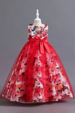 Robe Longue De Fille En Tulle De Fleur Bleue Avec Volants 21 Robe Longue De Fille En Tulle De Fleur Bleue Avec Volants -Zapaka CGLLY30713 20Red 20 1 2d4f5c5a 2758 41f8 b32b 8b8a60853020