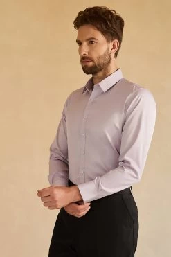 Chemise à Manches Longues Violet Costume Solide -Zapaka CGMPHL0100Purple 3 83fe2a64 5169 4a04 85ac fc0aaddc001f